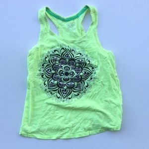 neon green tank top